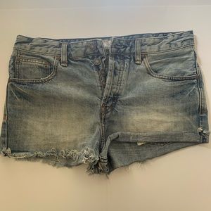 FREE PEOPLE button jean shorts